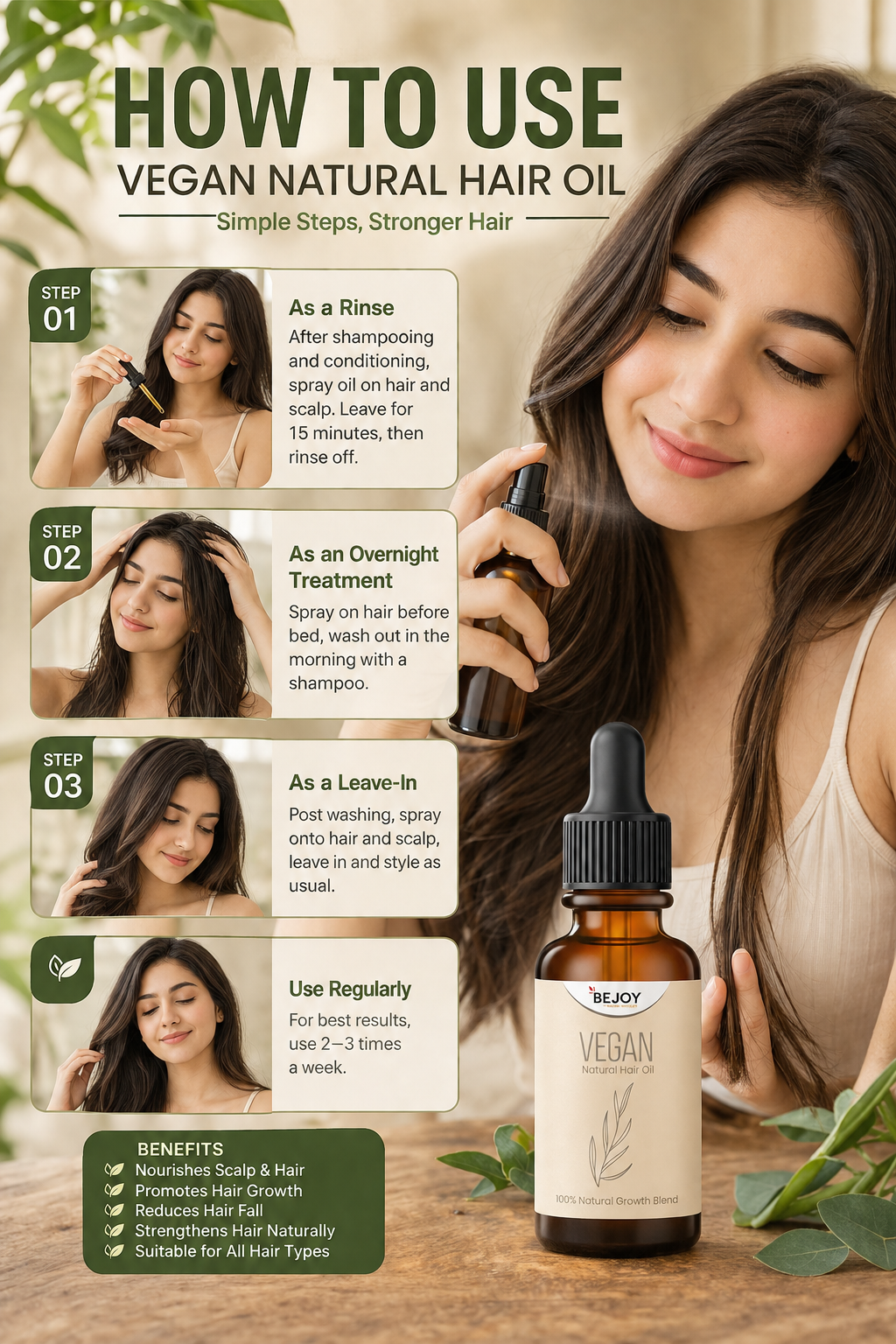 Vegan Natural Hair Growth Oil
